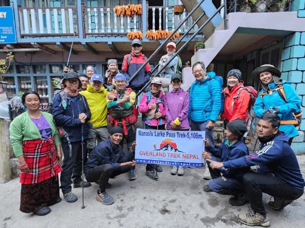 Manalsu Circuit Trekking Group by Overland Trek Nepal